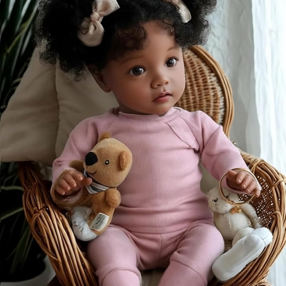 Reborn Baby Doll with Pink Outfit and Accessories - Picture 9 of 11